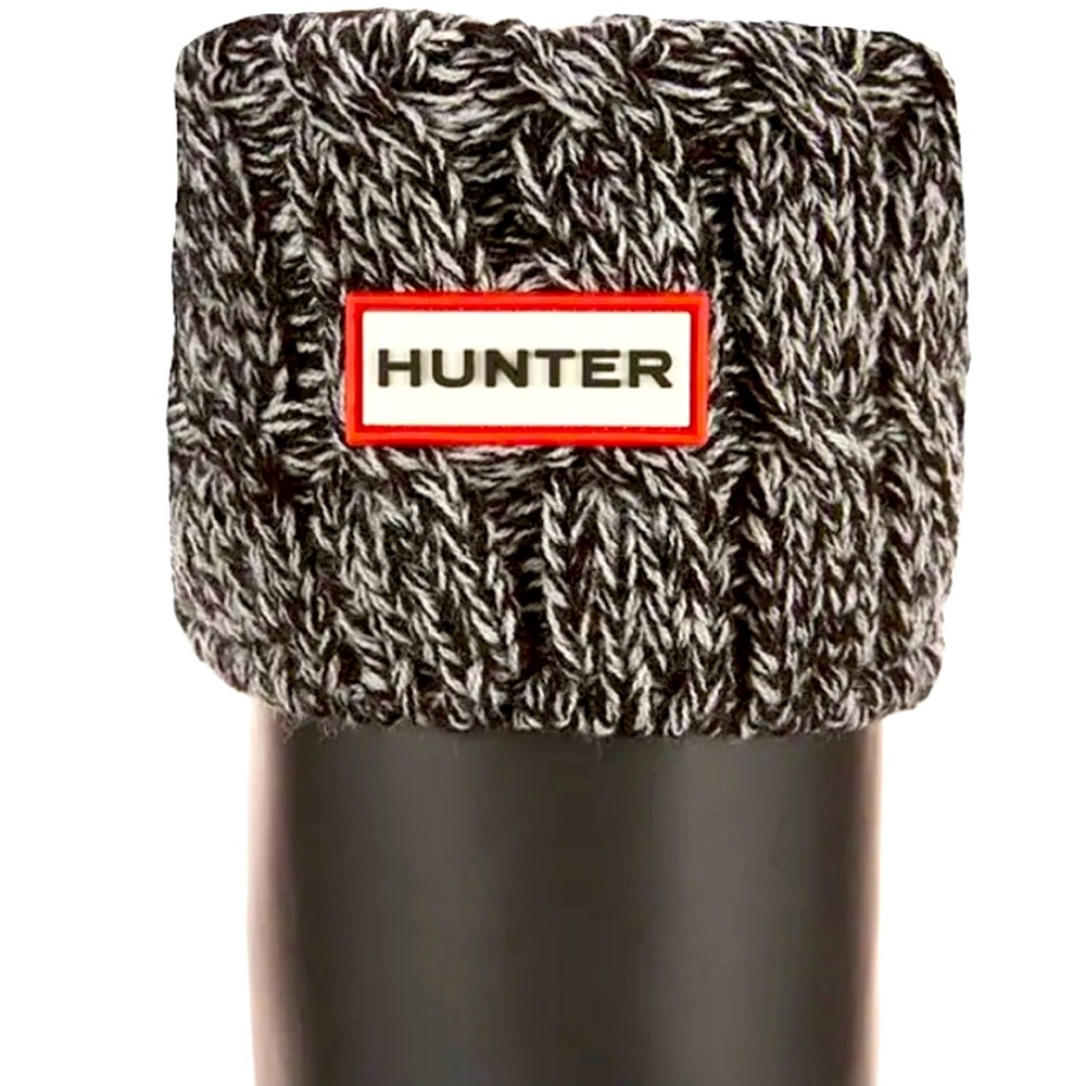 HUNTER Boot Sock BLK/GRY 6Stitch TALL